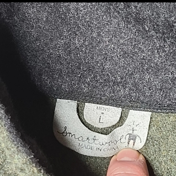 SmartWool Mens Wool Blend Sweater Jacket Size Large Full Zip Green Warm - Picture 3 of 14
